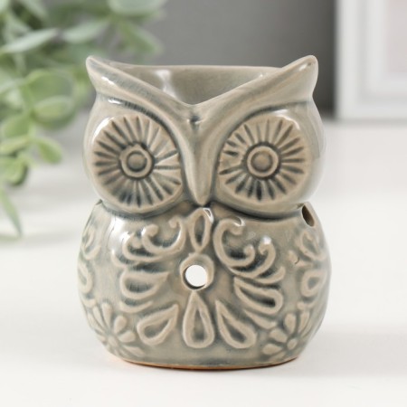 Aroma lamp ceramics "Patterned owl" mix 9.5x7.5x6 cm-1