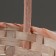 Wicker basket, d23 x 17 x 10/36 cm, peach, bamboo