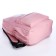 School backpack of textiles on lightning, 3 pockets, pink color