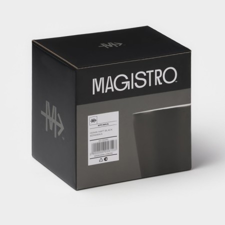 Porcelain mug Magistro Matt Black, 350 ml-5