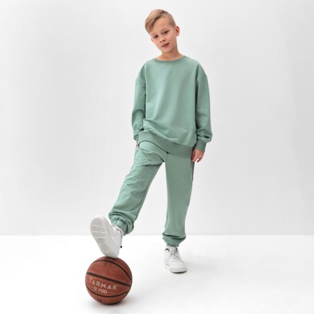 Costume (sweatshirt and trousers) children's minku, olive color, height 104 cm