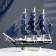 Ship "Diana" three -masted with blue sails, 40*9*36cm