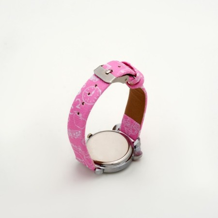 Watch of wrist -quartz children's "cat", pink-1