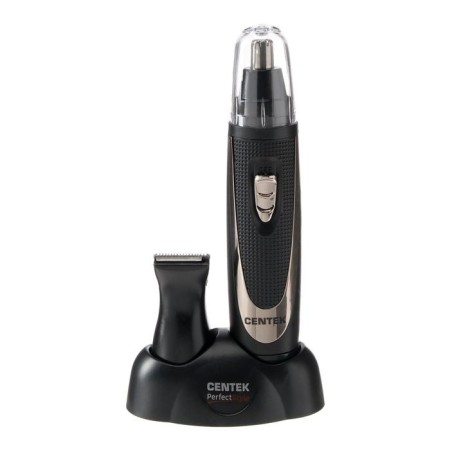 Trimmer Centek CT-2177, for ears/beards, 2 nozzles, 1haa, black chrome-1