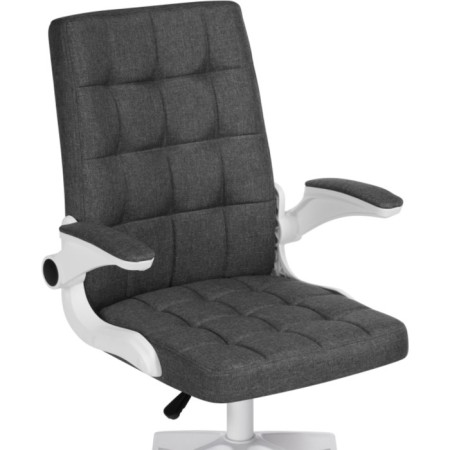 Computer chair Elga plastic/fabric, white/dark gray 63x59x96 cm-5