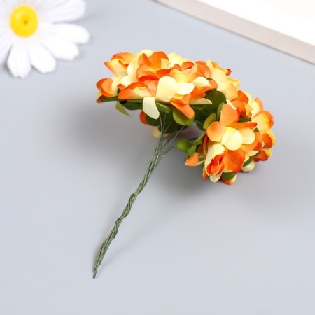 Decor for creativity "colorful flowers" mix, 9 cm (1 set = 1 bouquet) in the bouquet 6 flowers-2