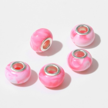 Bead "Blues", white-pink color-1