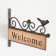 Souvenir on the door of cast iron "Welcome. Bird and patterns" 1.5x18.5x15 cm