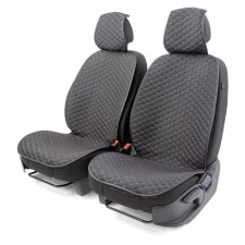 Caps on the front seats Car Performance, 2 pcs, Fiberflax (flax), rhombus, black