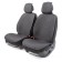 Caps on the front seats Car Performance, 2 pcs, Fiberflax (flax), rhombus, black