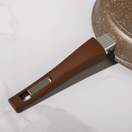Granite Brown pan, D = 24 cm, anti -stick coating, removable handle, color mix-4