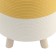 Pouff Devy, 400 × 400 × 400 mm, beige / mustard color