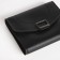 Women's wallet on the button, black color