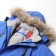 Winter overalls for boys, cornflower color, height 104 cm