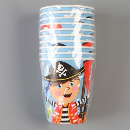 A one -time paper glass "Pirate", 250ml.-2