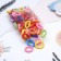 Hair elastic band "Mahrushka" (set of 76 pcs) 3.5 cm, multi -flow