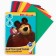 Cardboard color, A4, 8 sheets, 8 colors, non -unilateral, in a folder, 220 g/m², Masha and the bear