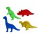 A set of curly eraser 4 pieces "dinosaurs" in a package on a zip-carrier (barcode on a piece) mix