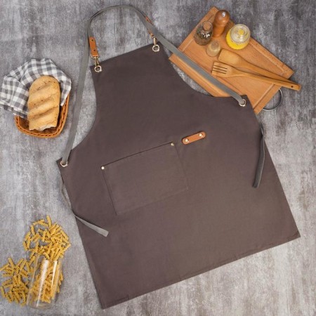 Apron Ethel "Style" Tsv. gray 70 x 78cm, 100% cotton