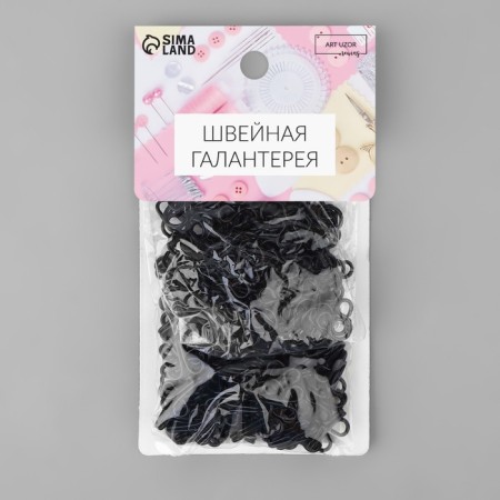 Sewing hook No. 4, 21 × 13 mm, 100 pcs, black color-1