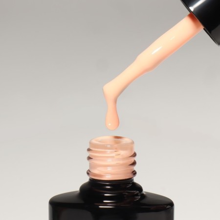 Camouflage base for nails, 3 phase, 8ml, LED/UV, light-first-peach color (004)-5
