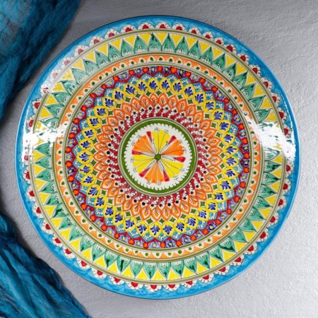 Largan Rishtan ceramics "Patterns", yellow, 42 cm-1