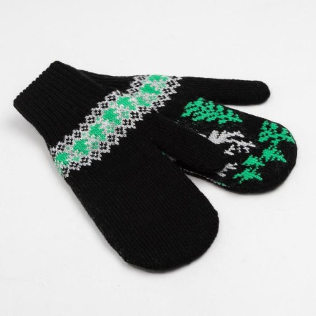 Female mittens, black color, size 18-1