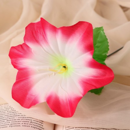 Artificial flowers "Hippeastrum" D-12 cm H-23 cm, white-pink-1