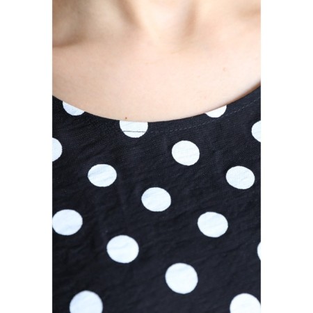 Female blouse, size 48, black color, white-9