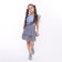 Kit for girls (T -shirt/skirt), blue/blue color, height 104 cm