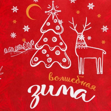 New Year. Package Paper Gift New Year craft "Magic Winter" 27 x 21 x 11 cm.-1