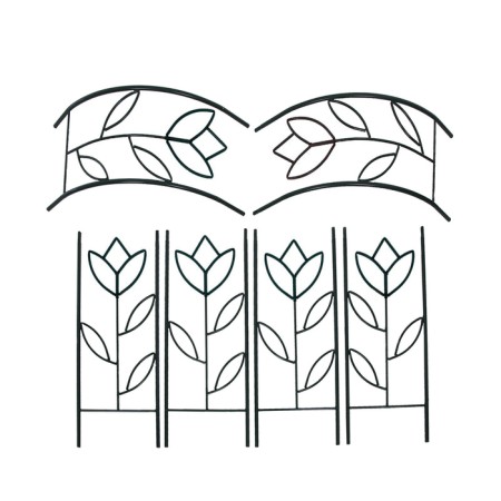 Sadovaya arch, collapsible, 230 × 125 × 36.5 cm, metal, green, "tulip"-2