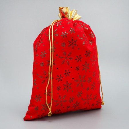 Bagon Gift suede “Gifts”, snowflakes, embossing, 30 x 40 cm +/- 1.5 cm, New Year-2