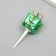 Decor for creativity plastic "Green Gift" 2.5x2.5 cm