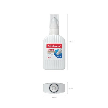 Clee-roller Erichkrause PVA, 50 ml, with a metal roller applique, suitable for paper, cardboard and fabric, frost-resistant-3