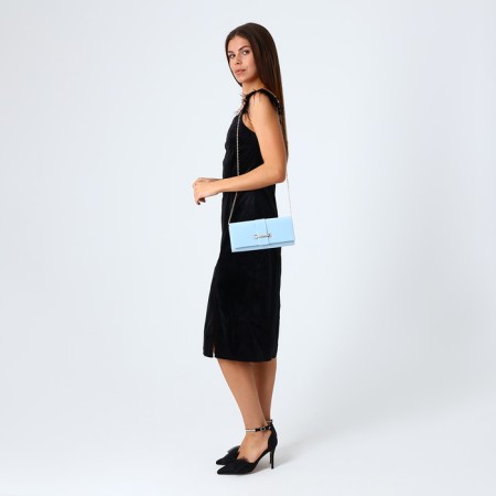 Women's bag on magnet, blue color-6