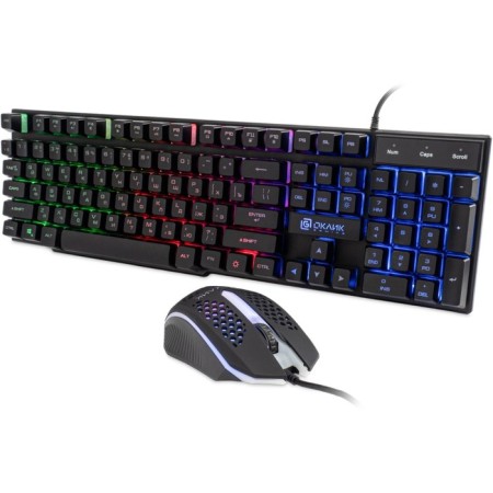 Keyboard + Mouse Rickle 400GMK Claw: Black Mouse: Black USB LED (1546779)-7