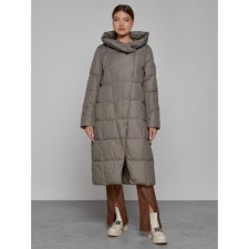 Coat insulated winter female, size 48, brown color