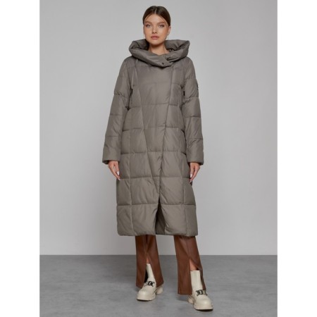Coat insulated winter female, size 48, brown color