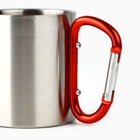 Tourist mug with carbine "Happiness in the mountains", 180 ml-4