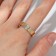 Xuping sketch ring, silver-gold color, size 18