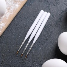 A set of confectionery brushes for decorating a deed, 3 pcs