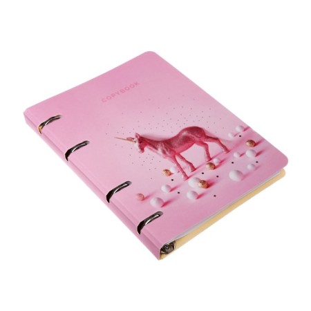 Notebook A5, 100 sheets, on 4 rings, My Dreams No. 15, Soft-Touch lamination, foil embossing, matte varnish varnish-1