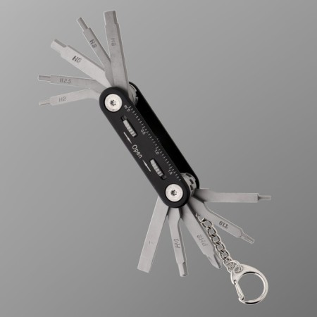 Multitul 11V1: screwdrivers, keys, ruler, black-1