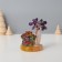 Suvenir glass, metal "tree under the protection of toad" 18 stones, purple 5.5x5x9 cm