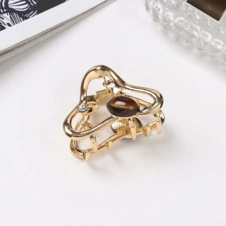 Hair crab "Edison" bend, 4.5 cm, gold