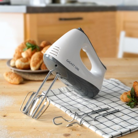 Mixer Galaxy GL 2225, manual, 400 watts, 5 speeds, white-gray-7