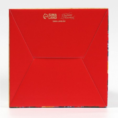 Confectionery box with a window, a chest, "New Year's botanist" 20 x 20 x 20 cm, New Year-7