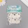 Decor for the creativity of the Polystone "Castle-heart with flower" White set 6 pcs 2.8x3 cm