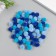 Decor for creativity "Pomponchiki. Blue sky" d = 1.3 cm set 70 pcs